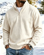 Aspen | Soft Brushed Zip-Neck Pullover - Off White