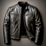 Brooks | Classic Stand-Collar Leather Jacket
