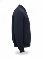 Slim Fit Suede-Texture Zip-Up Bomber