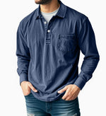 Wesley | Refined Washed Long-Sleeve Polo Shirt