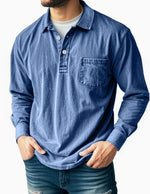 Wesley | Refined Washed Long-Sleeve Polo Shirt