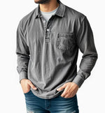 Wesley | Refined Washed Long-Sleeve Polo Shirt