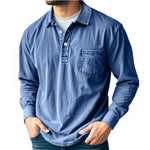 Wesley | Refined Washed Long-Sleeve Polo Shirt
