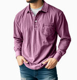 Wesley | Refined Washed Long-Sleeve Polo Shirt