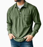 Wesley | Refined Washed Long-Sleeve Polo Shirt