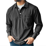 Wesley | Refined Washed Long-Sleeve Polo Shirt