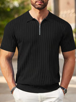 Ashford | Premium Ribbed Half-Zip Polo