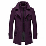 Hartley | Layered Winter Overcoat - Purple